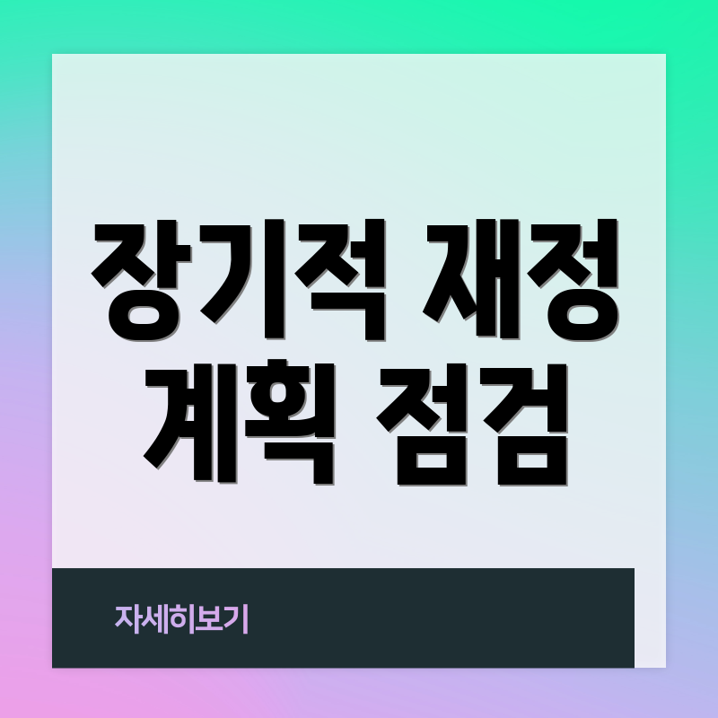 장기적 재정 계획 점검