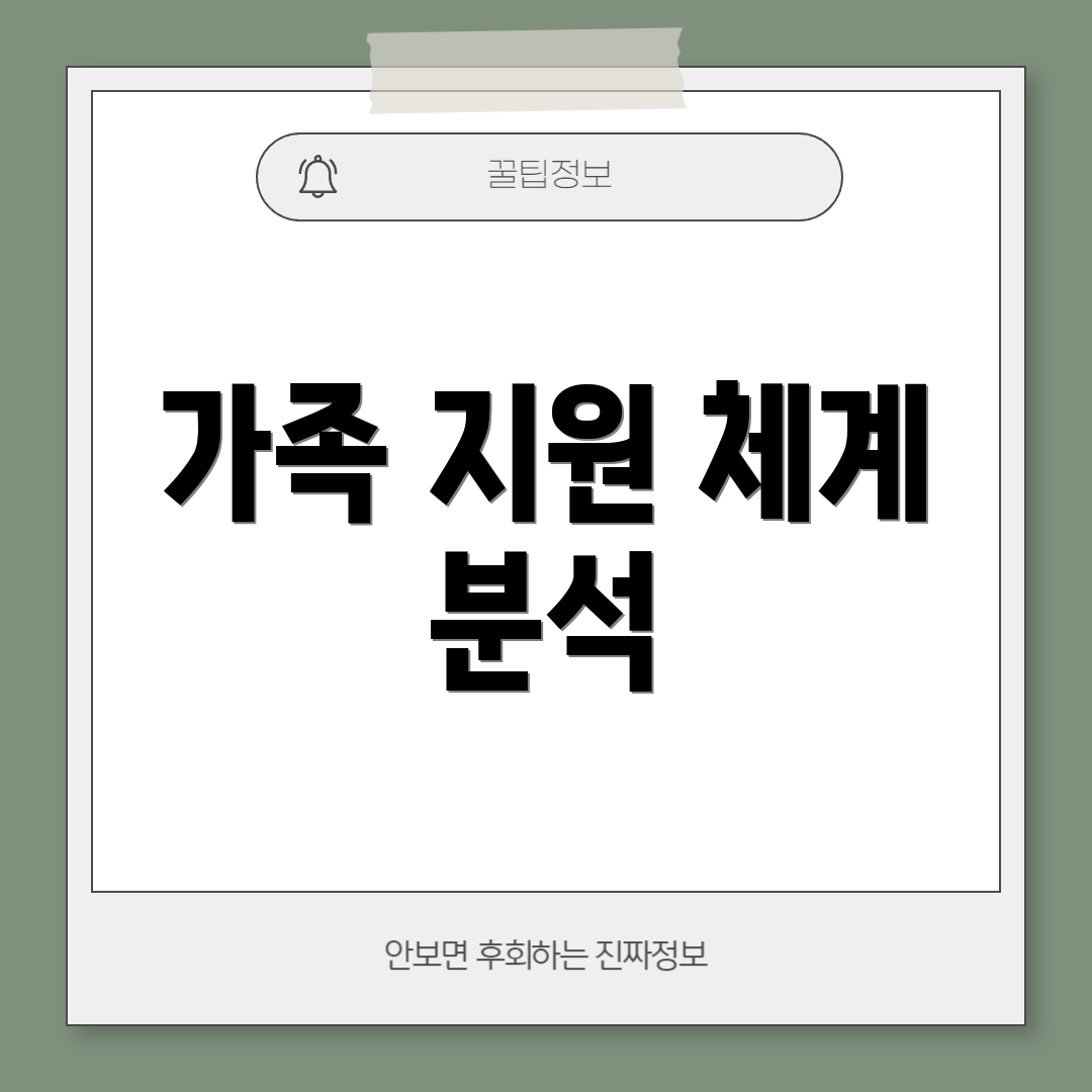 가족 지원 체계 분석
