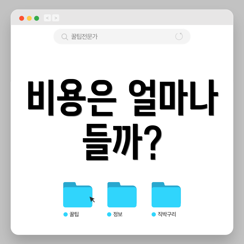 비용은 얼마나 들까?