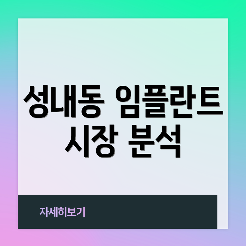 성내동 임플란트 시장 분석