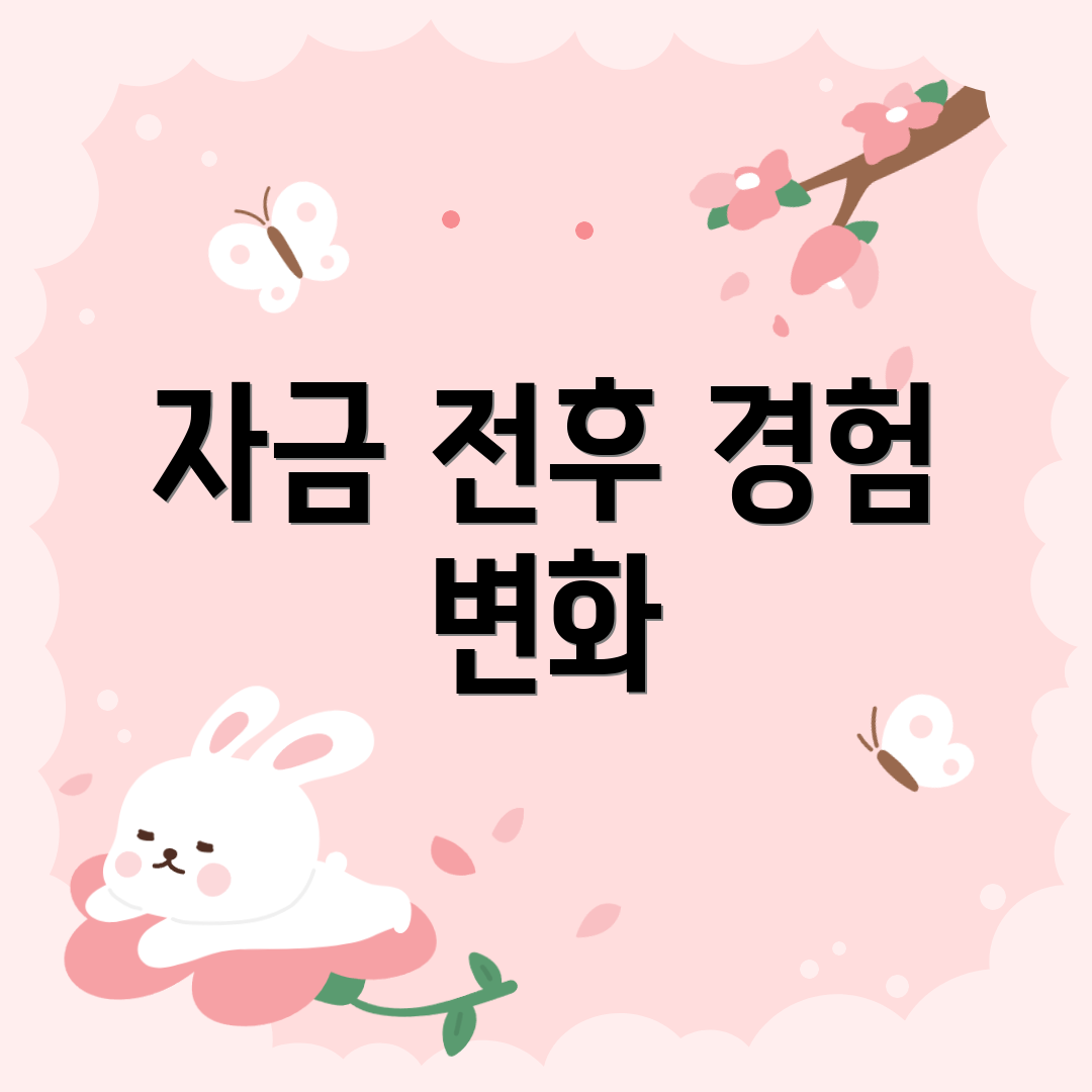 자금 전후 경험 변화