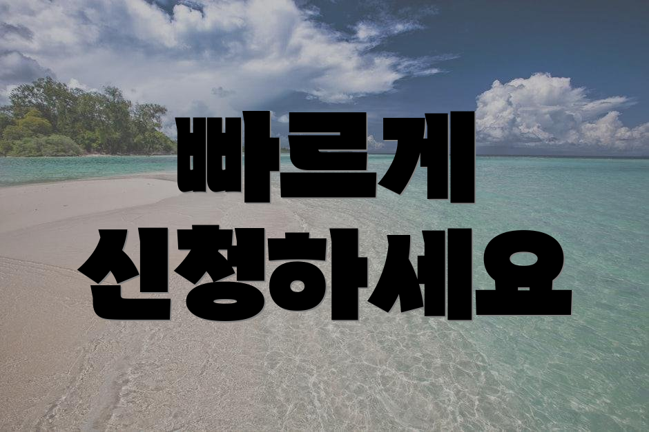 빠르게 신청하세요