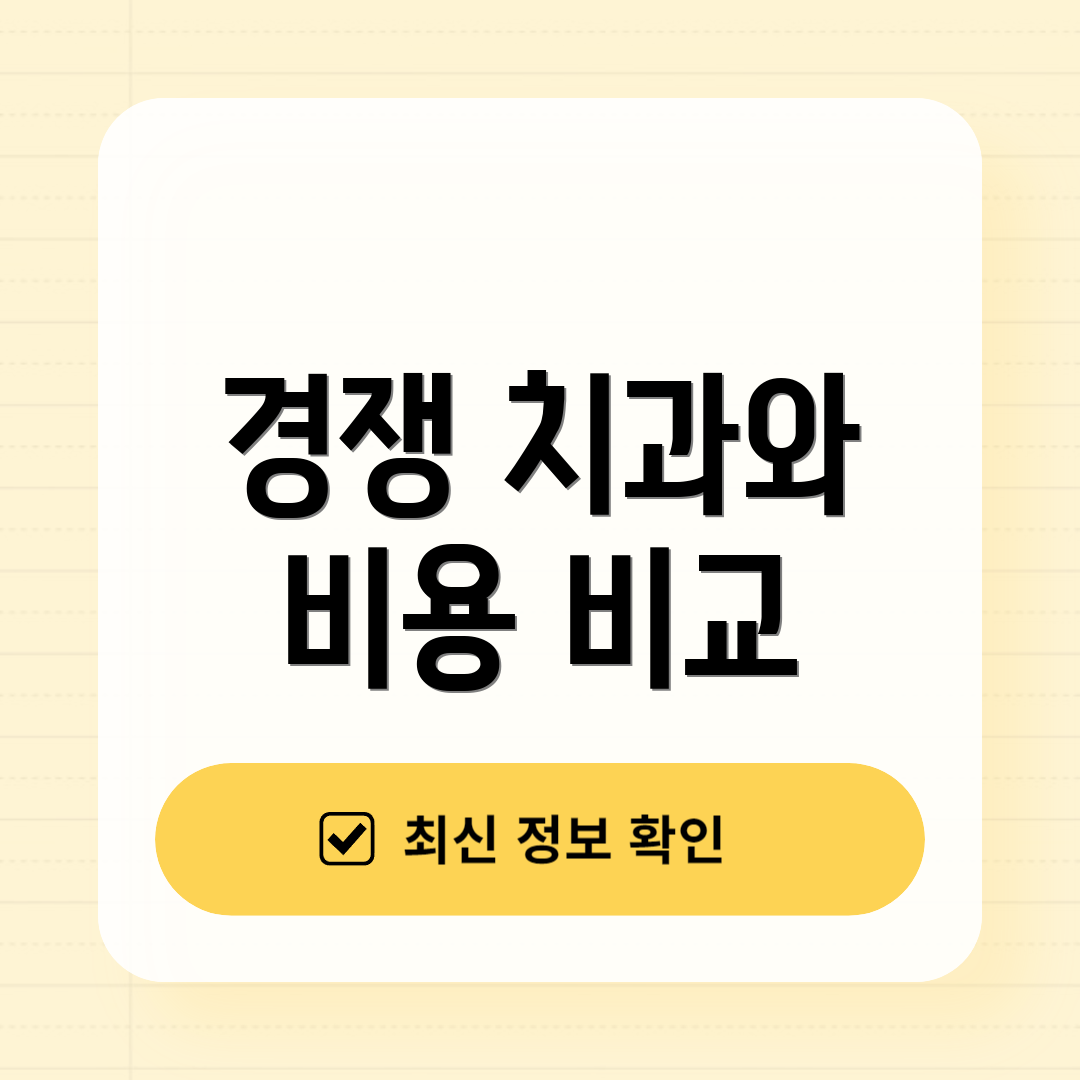 경쟁 치과와 비용 비교