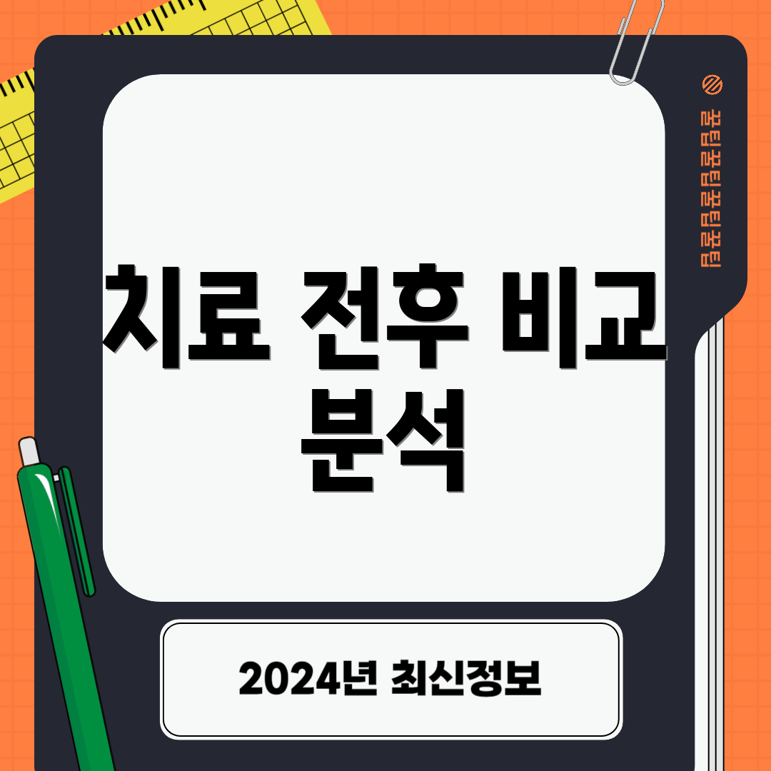 치료 전후 비교 분석