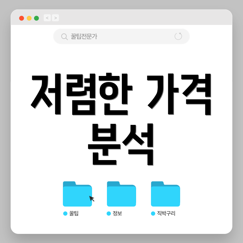 저렴한 가격 분석