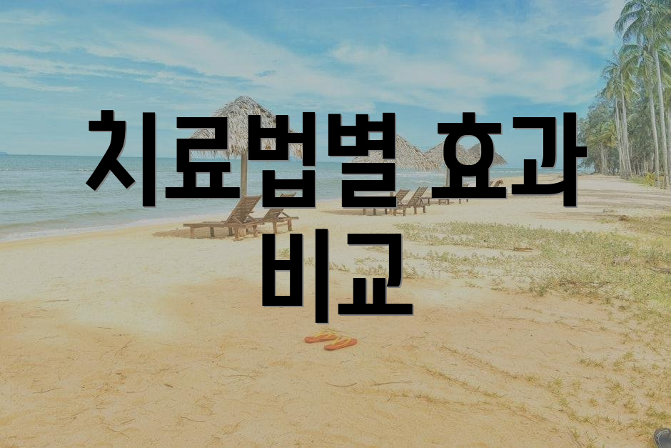 치료법별 효과 비교