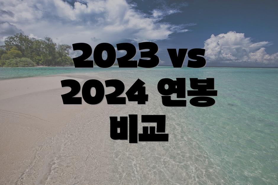 2023 vs 2024 연봉 비교