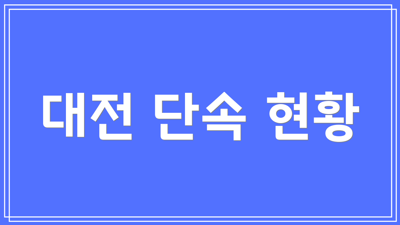대전 단속 현황