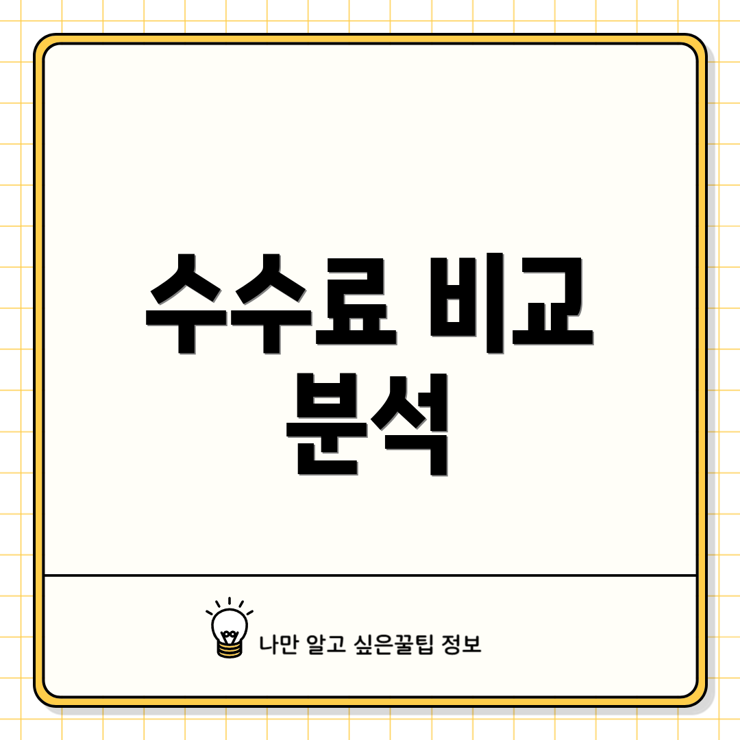 수수료 비교 분석
