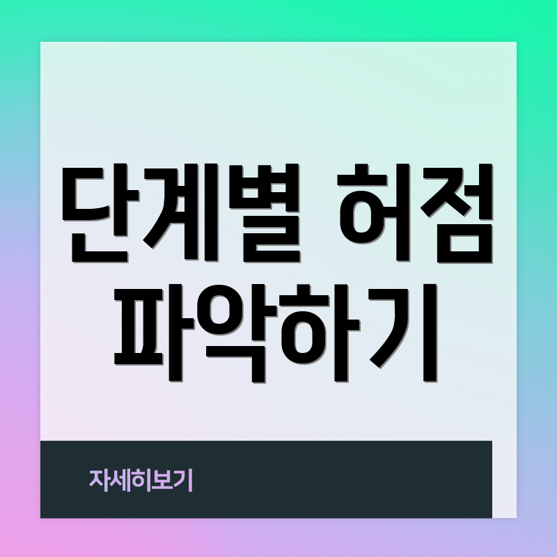 단계별 허점 파악하기