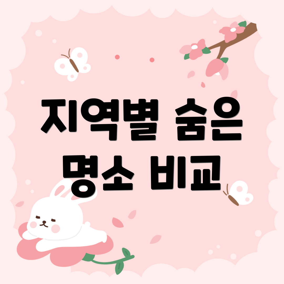 지역별 숨은 명소 비교