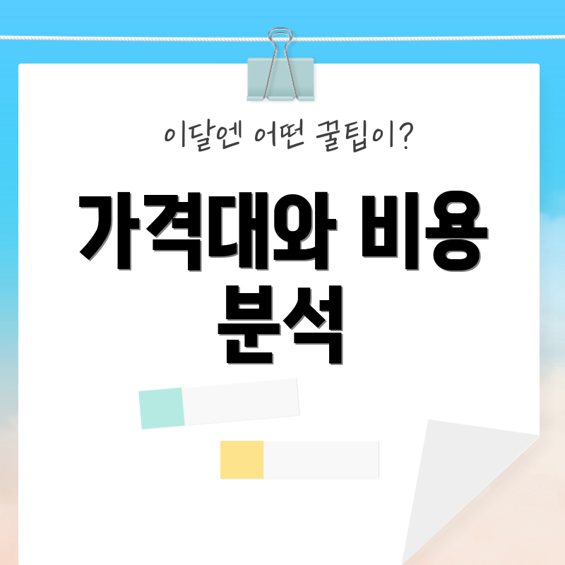 가격대와 비용 분석