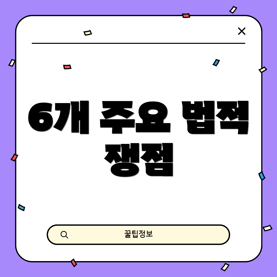 6개 주요 법적 쟁점