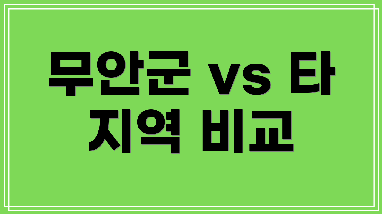 무안군 vs 타 지역 비교