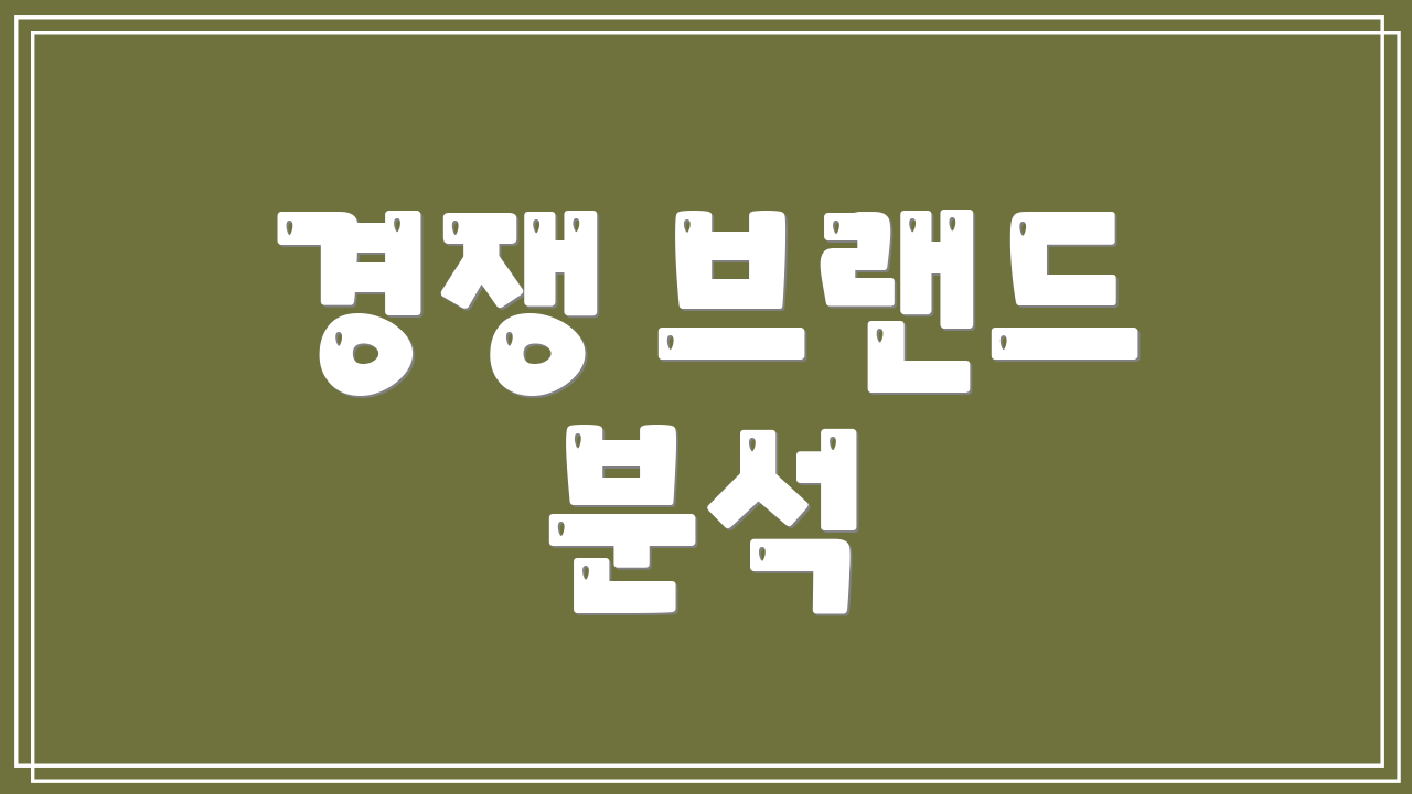 경쟁 브랜드 분석