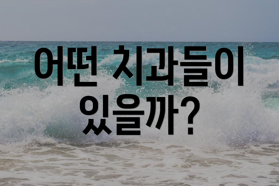 어떤 치과들이 있을까?