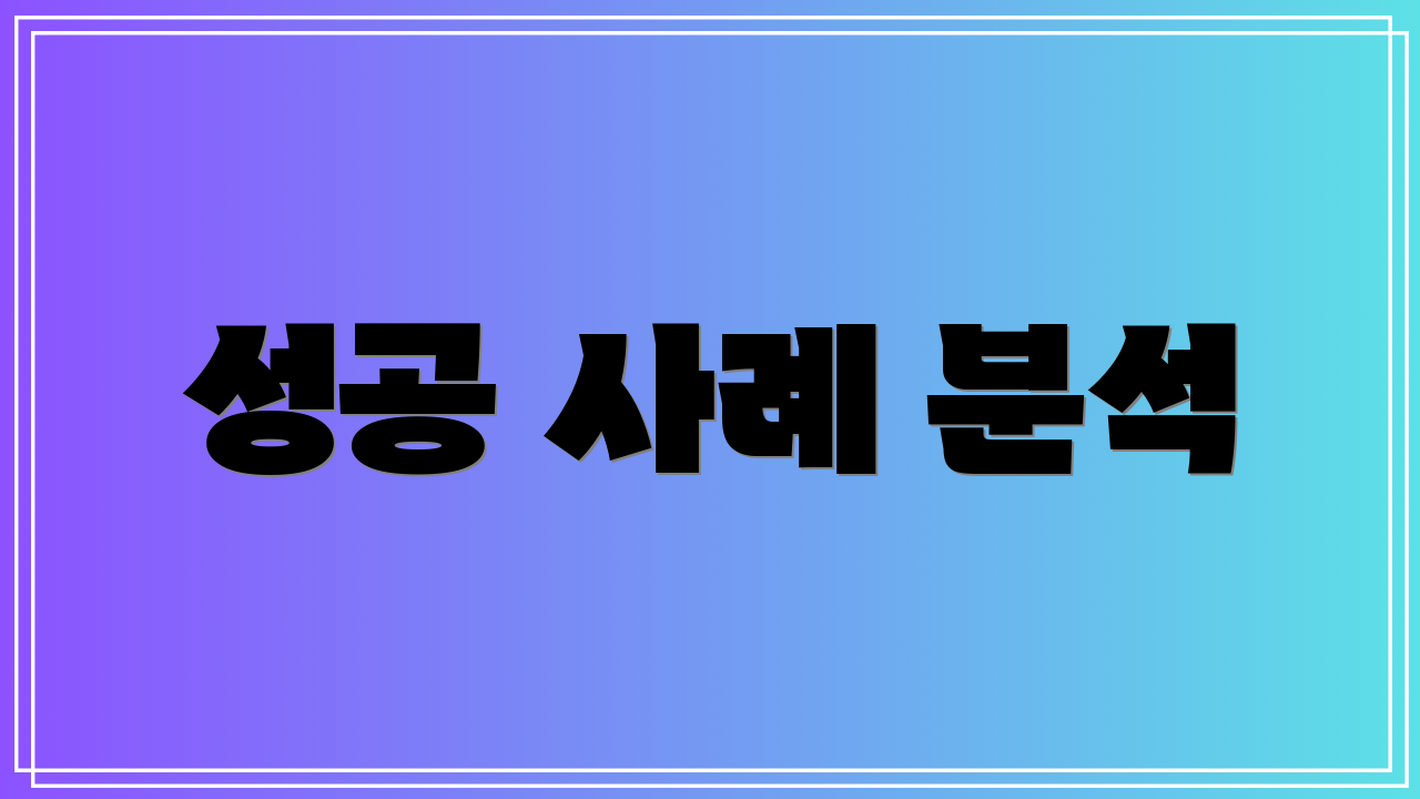 성공 사례 분석