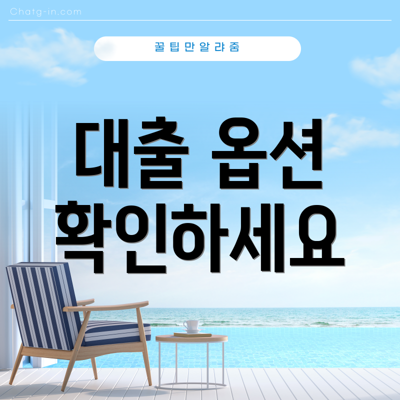 대출 옵션 확인하세요