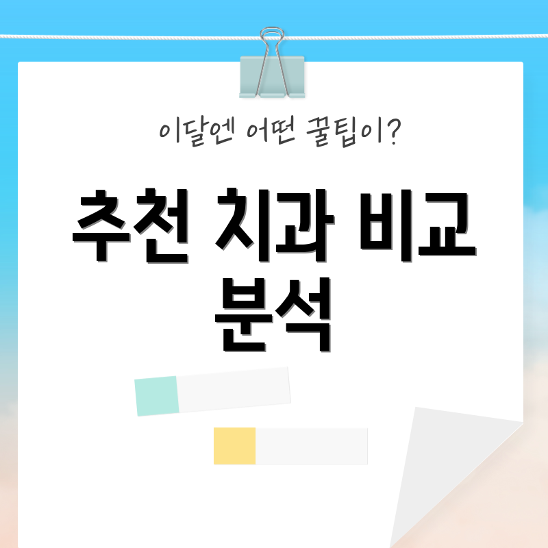 추천 치과 비교 분석