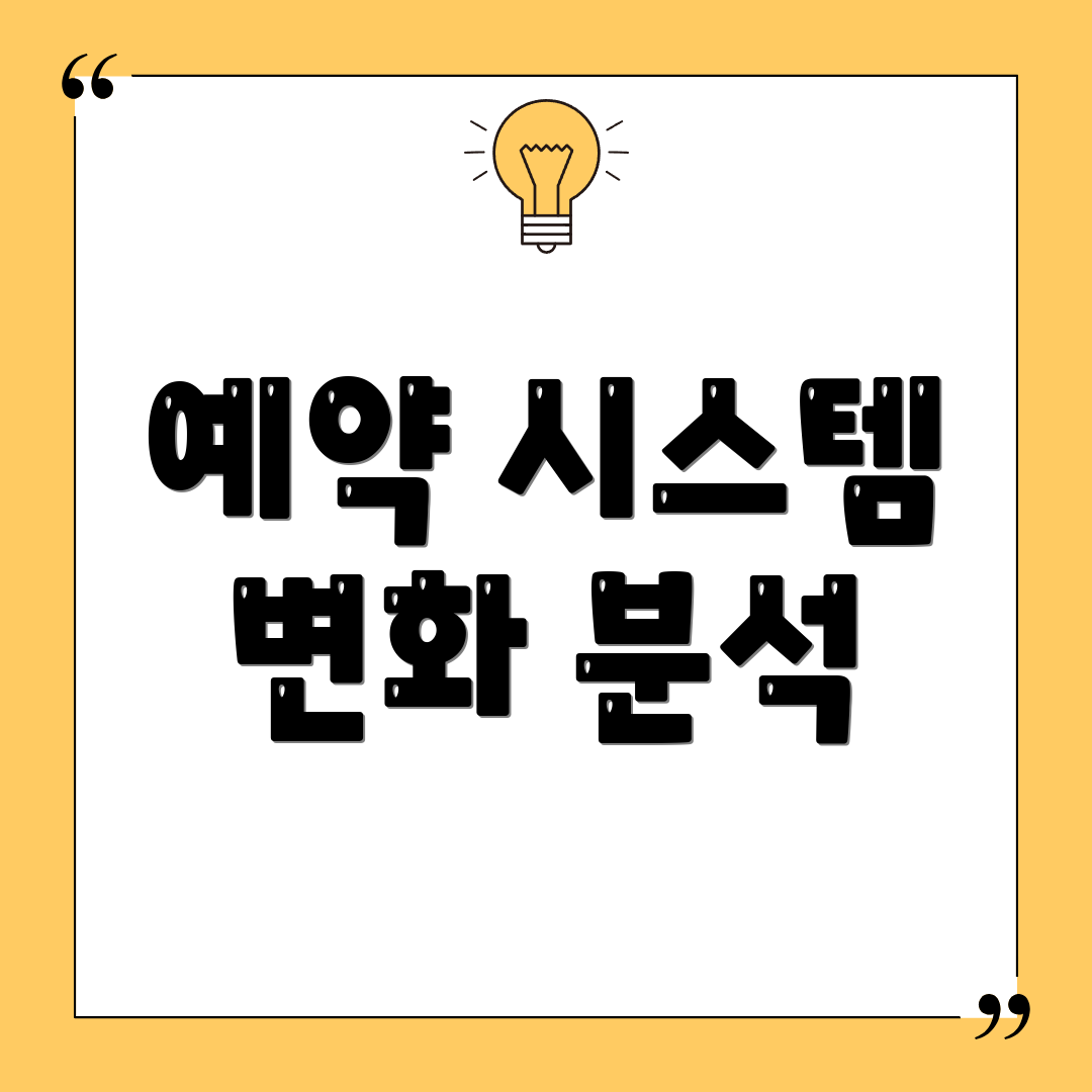 예약 시스템 변화 분석