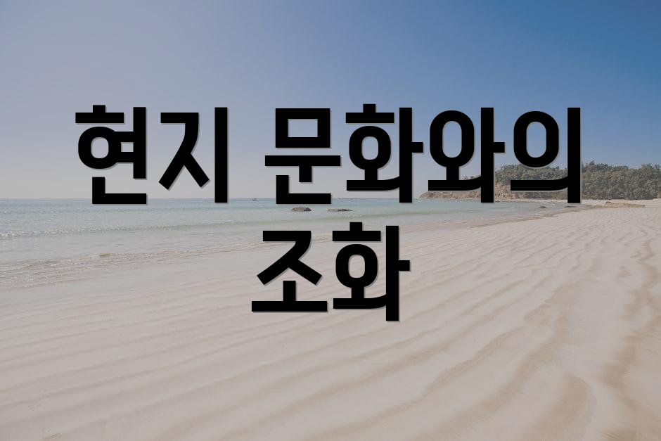 현지 문화와의 조화