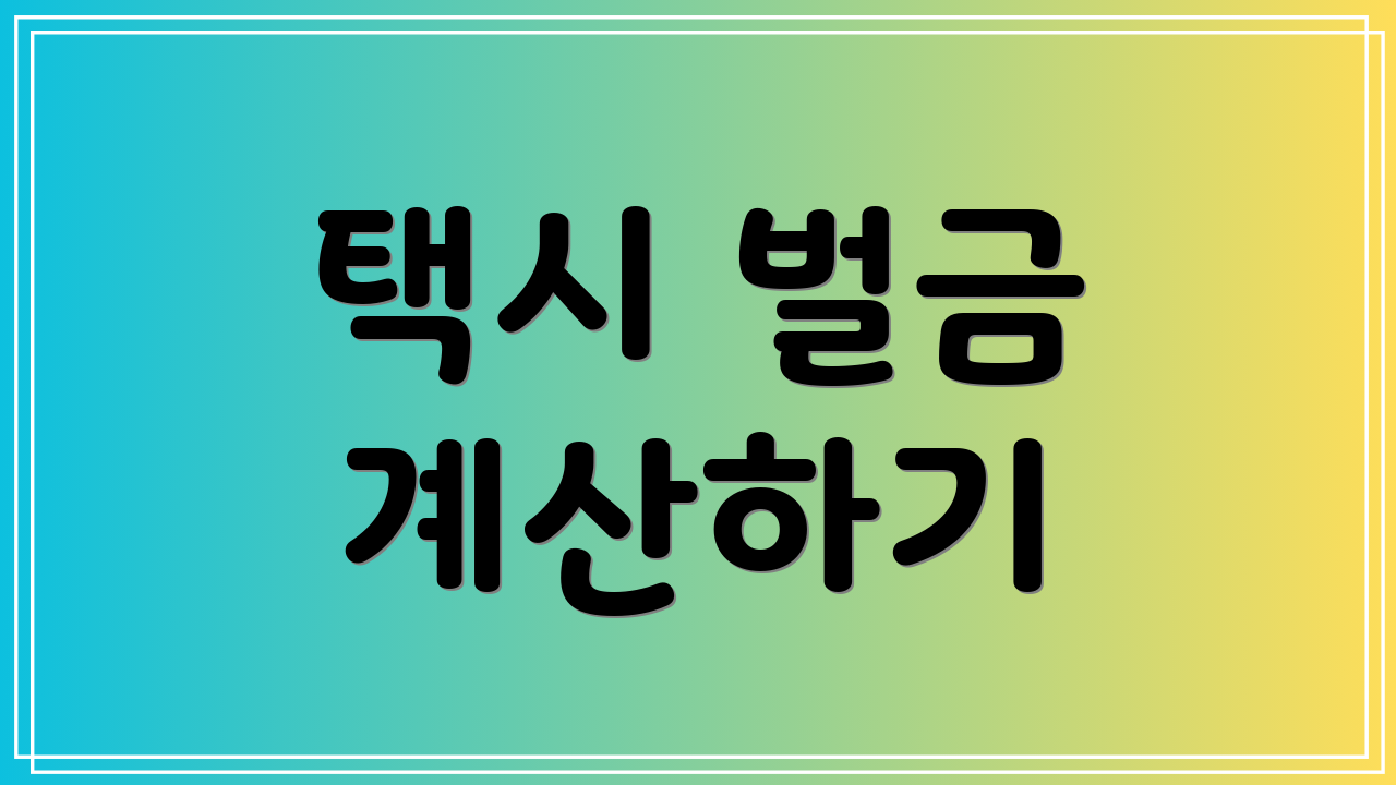 택시 벌금 계산하기