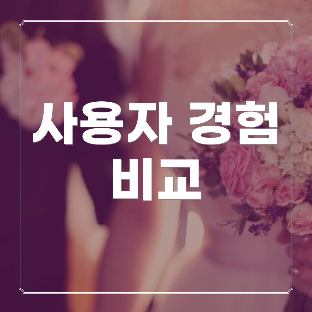 사용자 경험 비교