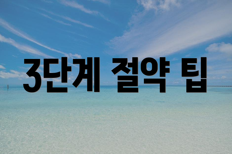 3단계 절약 팁