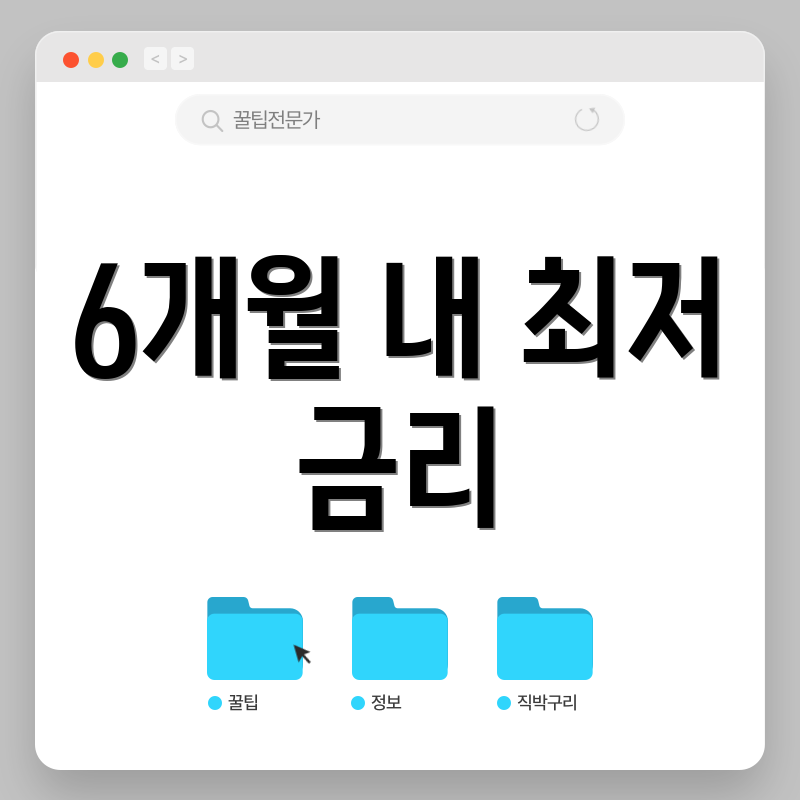6개월 내 최저 금리