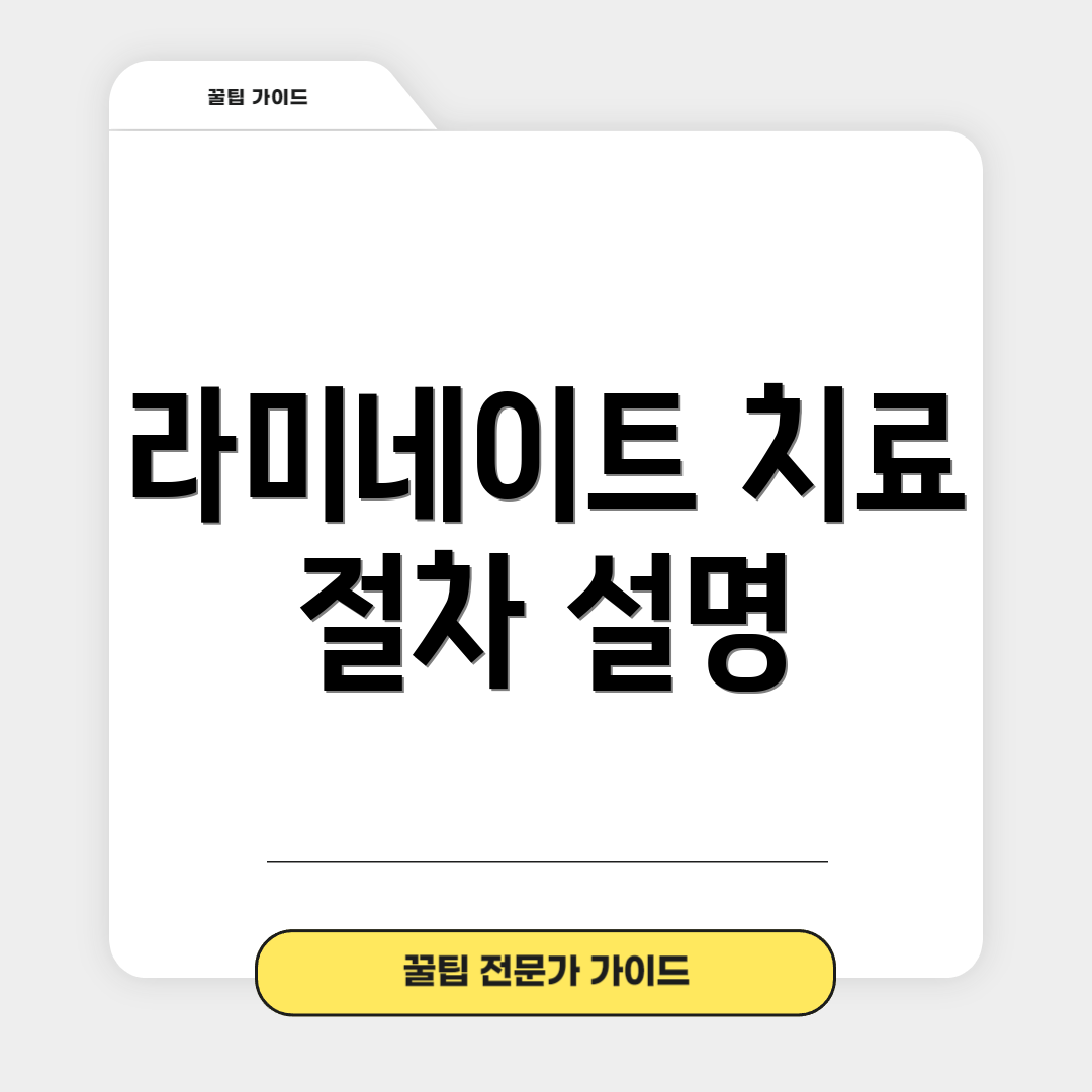 라미네이트 치료 절차 설명