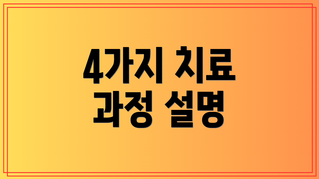 4가지 치료 과정 설명
