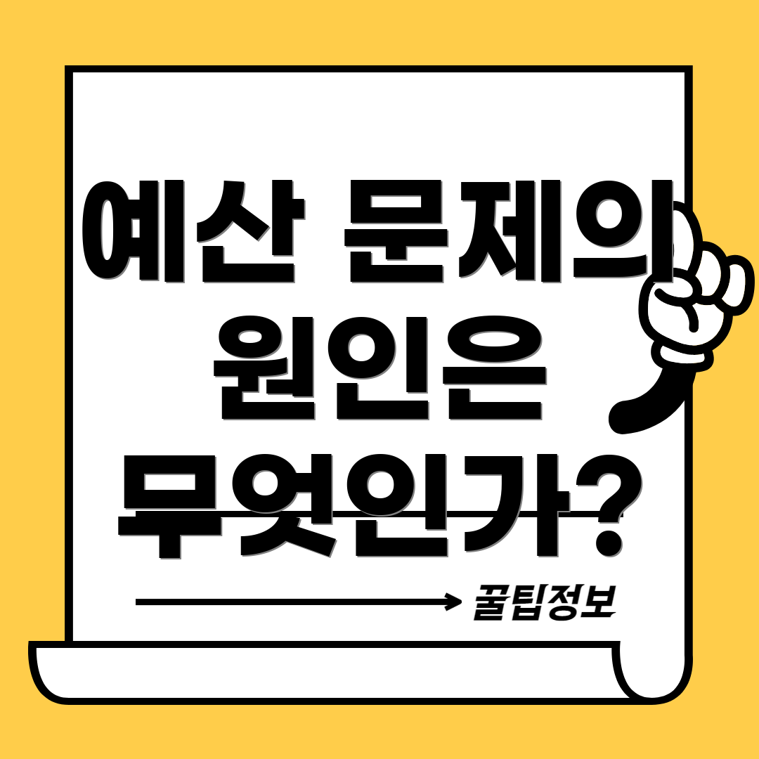 예산 문제의 원인은 무엇인가?