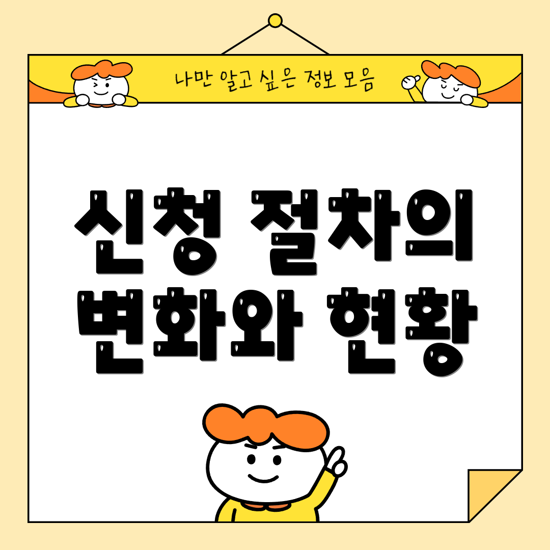 신청 절차의 변화와 현황