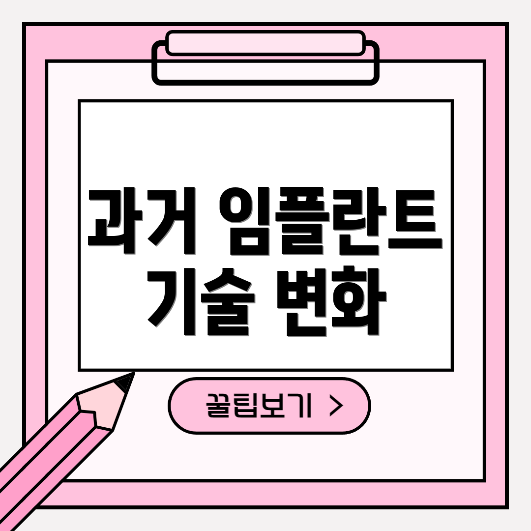 과거 임플란트 기술 변화