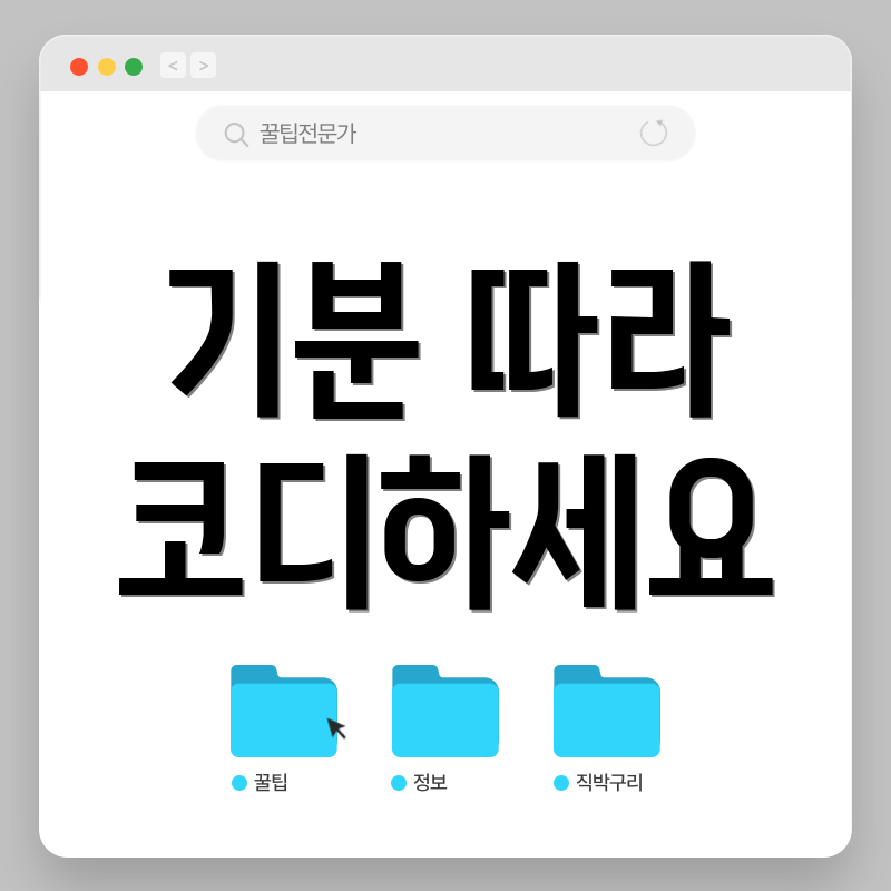 기분 따라 코디하세요