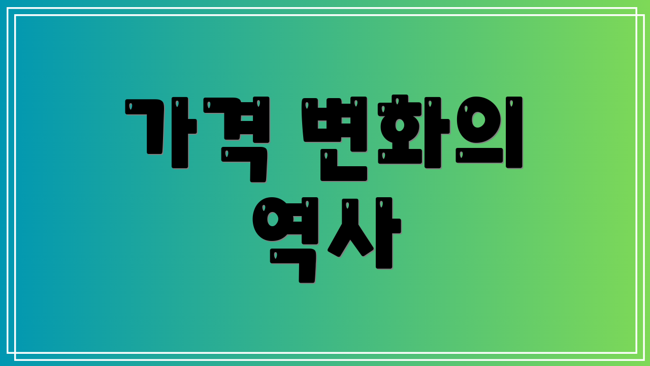 가격 변화의 역사