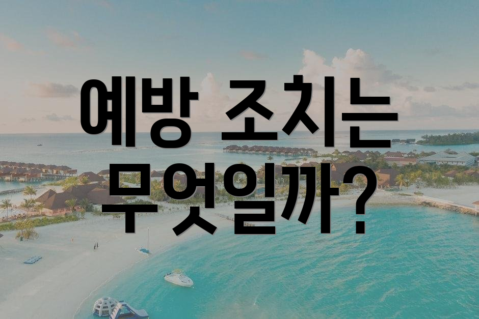예방 조치는 무엇일까?