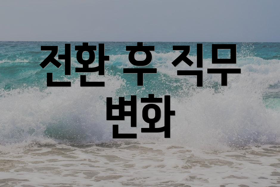 전환 후 직무 변화