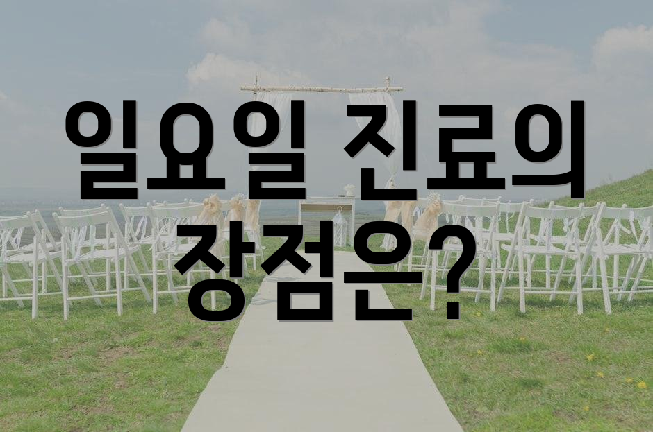 일요일 진료의 장점은?