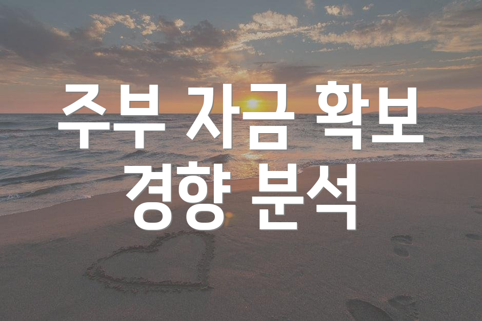 주부 자금 확보 경향 분석
