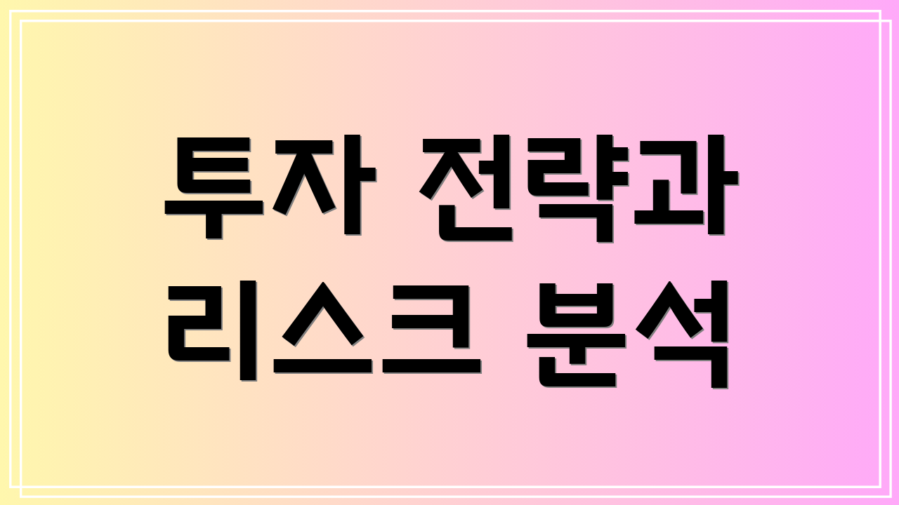 투자 전략과 리스크 분석