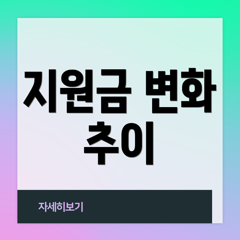 지원금 변화 추이