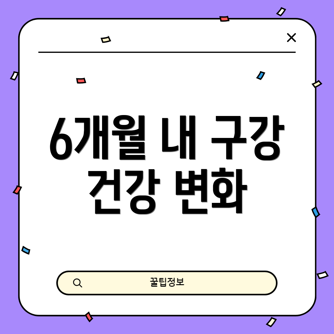 6개월 내 구강 건강 변화