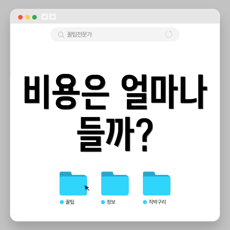 비용은 얼마나 들까?