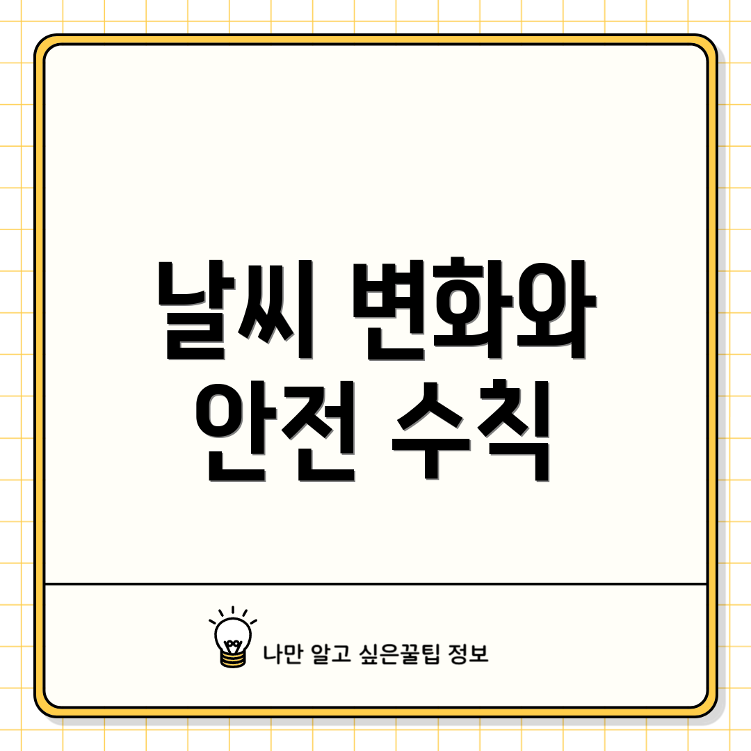 날씨 변화와 안전 수칙