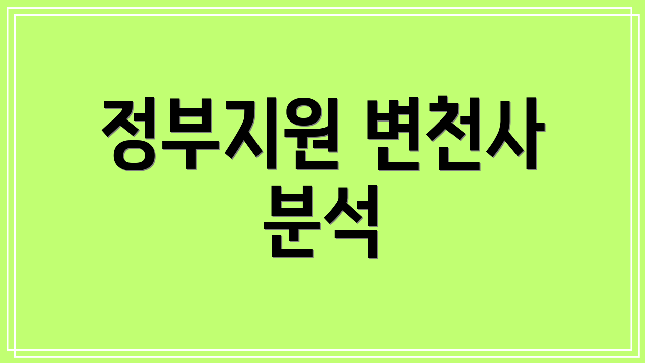 정부지원 변천사 분석