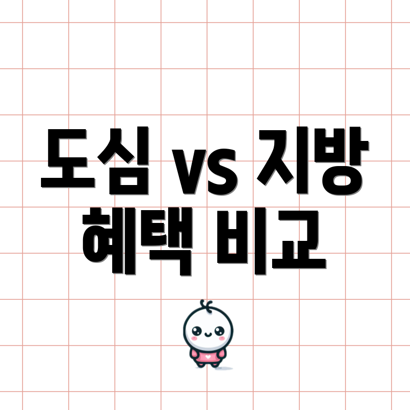 도심 vs 지방 혜택 비교