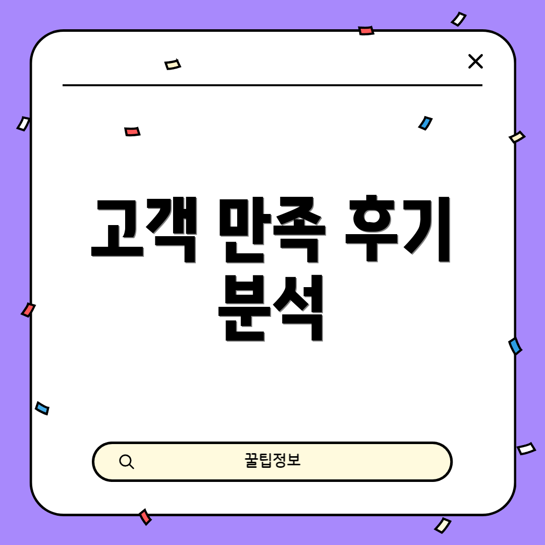고객 만족 후기 분석