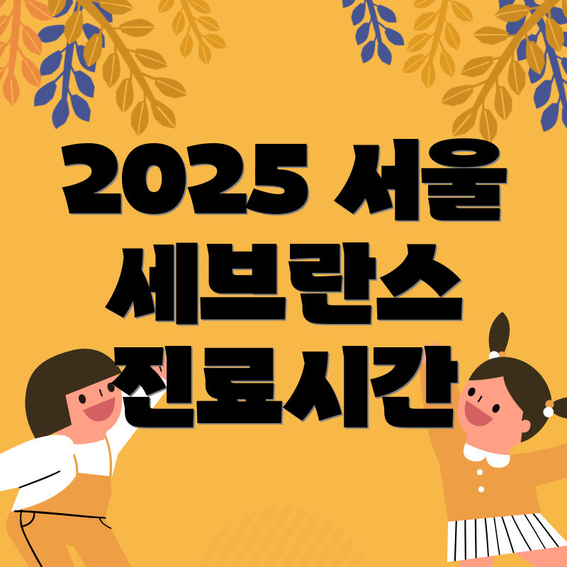 2025 서울 세브란스 진료시간