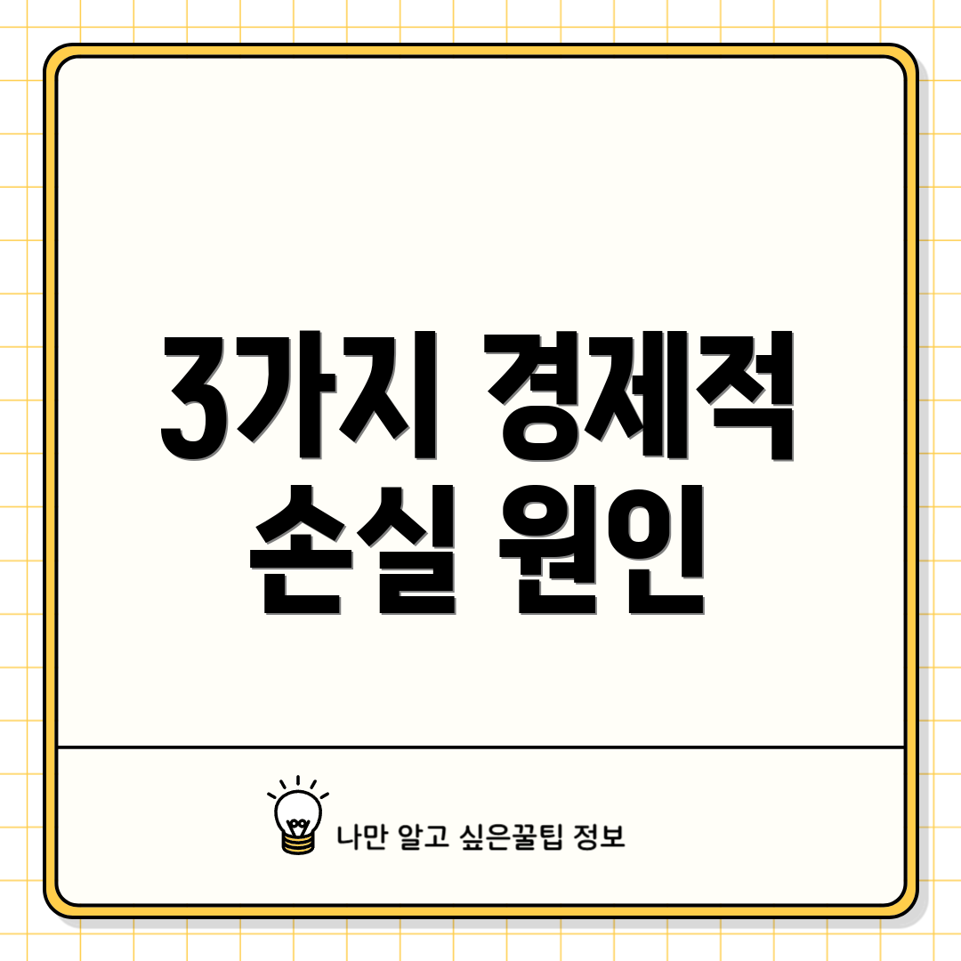 3가지 경제적 손실 원인